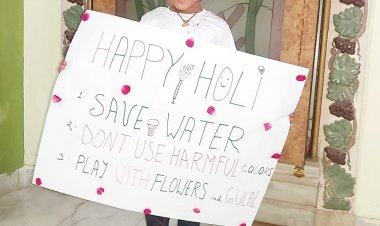 अर्विक ने खेली  इको फ्रेंडली होली