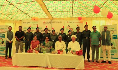 मणिपाल यूनिवर्सिटी जयपुर ने बेगस गांव में स्वास्थ्य जांच शिविर का आयोजन किया
