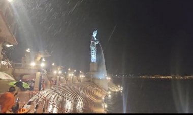 world's first heritage riverfront: विश्व के पहले हेरिटेज रिवरफ्रंट उद्घाटन समारोह में इंद्रदेव भी हुए मेहरबान