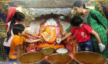 Ganesh Chaturthi: परकोटा गणेश मंदिर में 31000 मोदकों की झांकी व महाआरती