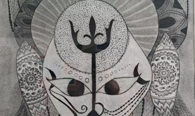 Durga Shakti in paintings: नवरात्रि पर नौ महिला कलाकारों ने कला के जरिए पेंटिंग्स में दिखाई दुर्गा-शक्ति