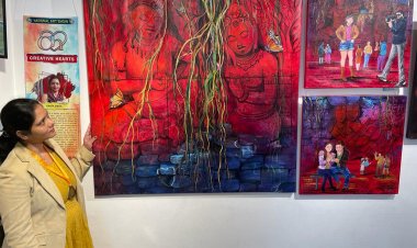 Creative Hearts Exhibition: बरगद की जड़ों के माध्यम से दर्शाया प्रेम की भावनाओं का विस्तार