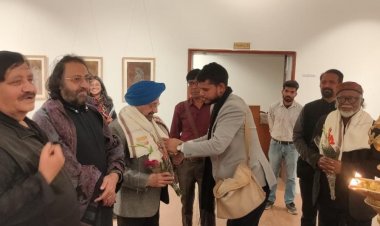 Art exhibition of Rajasthan artists: राजस्थान के कलाकारों की दिल्ली में कला प्रदर्शनी 