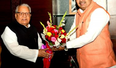 Chief Minister Bhajan Lal Sharma meet Governor: मुख्यमंत्री भजनलाल शर्मा ने राज्यपाल से शिष्टाचार मुलाकात की
