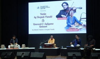 music festival: दीपक पंडित के वायलिन और राकेश पंडित  की कव्वाली से पूरा हुआ संगीत के तीन रंग महोत्सव