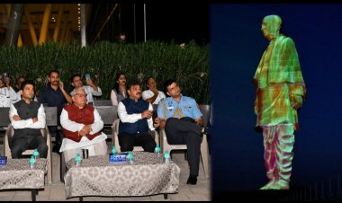 light and sound show of Statue of Unity: राज्यपाल "स्टैचू ऑफ यूनिटी" के लाइट एंड साउंड शो में सम्मिलित हुए