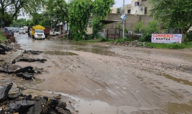 heavy rain in jaipur news: जयपुर में भारी बारिश, कई कॉलोनियों में भरा पानी