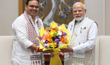 Chief Minister's visit to New Delhi: मुख्यमंत्री भजनलाल शर्मा की प्रधानमंत्री नरेन्द्र मोदी से शिष्टाचार भेंट