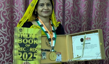 5000 लाख की पेंटिंग बनाकर बनाया इंडिया बुक ऑफ रिकॉर्ड द्रौपदी मीणा ने 