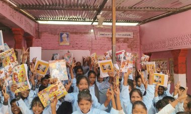 विद्यालय में फिर गूंजी बच्चों की हंसी, तिलक लगाकर हुआ स्वागत