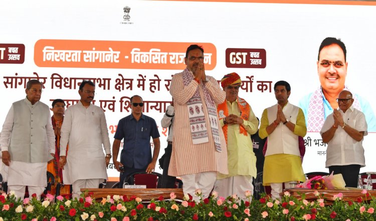 मुख्यमंत्री भजनलाल शर्मा ने किया त्रिवेणी नगर आरओबी-गुर्जर की थड़ी एलिवेटेड रोड का शिलान्यास