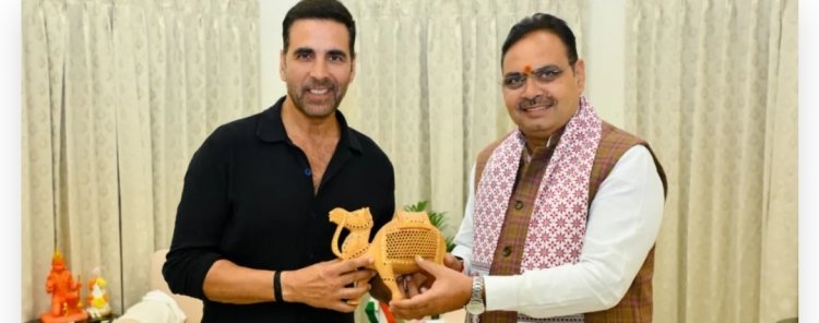 अक्षय कुमार ने की मुख्यमंत्री भजनलाल शर्मा से मुलाकात, राजस्थान में फिल्म इंडस्ट्री पर हुई चर्चा