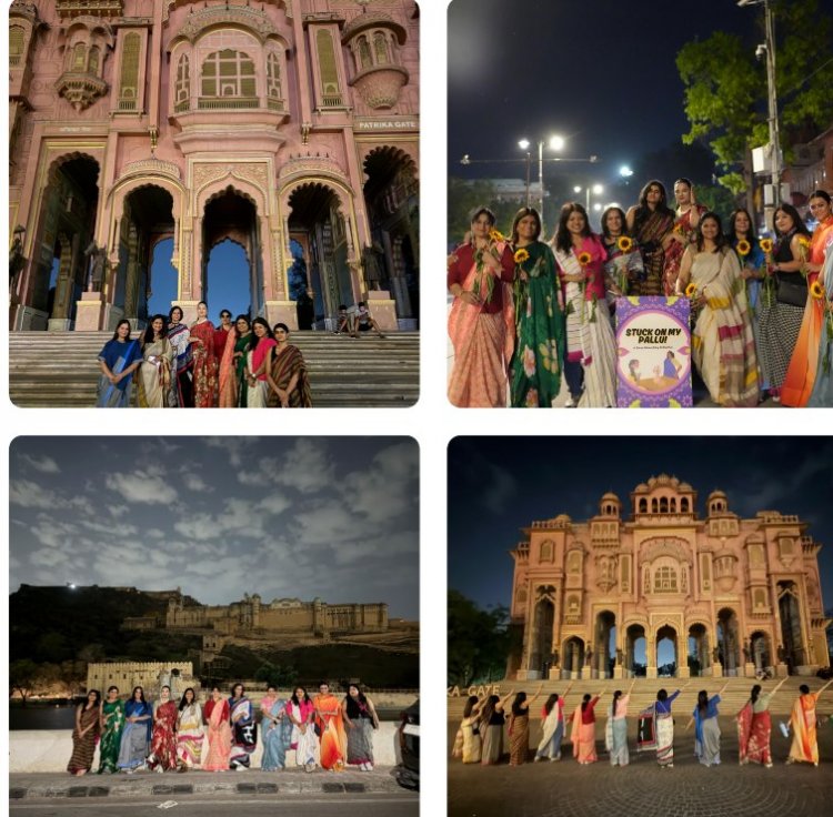 “साड़ी में सजीं, आत्मविश्वास से भरीं: महिलाओं का जयपुर नाइट आउट बना सुरक्षा और साहस की नई मिसाल”